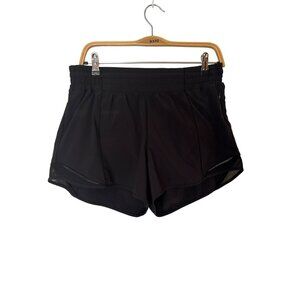 Lululemon Hotty Hot Black High-Rise Shorts With Built-In Liner Size 10 Tall
